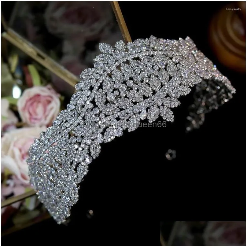 hair clips asnora fashion retro tiara baroque cubic zirconia bridal crown luxury crystal headband jewelry wedding accessories