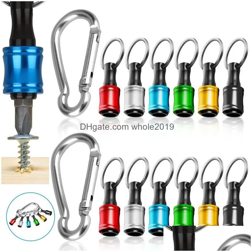 keychains 12pcs 1/4 inch hex shank screwdriver bit holders keychain extension bar portable fast change holder set