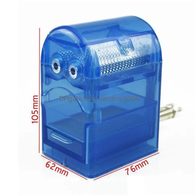 hand crank plastic cigarette grinder smoking accessories with drawer manual tobacco grinders 4 colors dhs