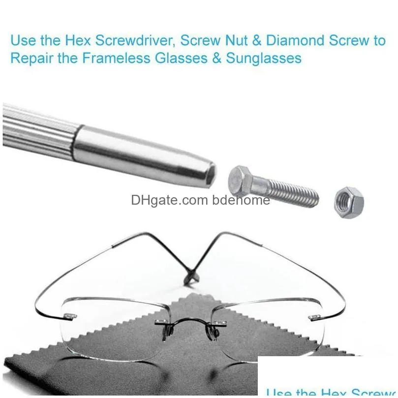 eyeglass repair kit with 25pcs precision sunglasses screwdriver set and 1000pcs glasses screws