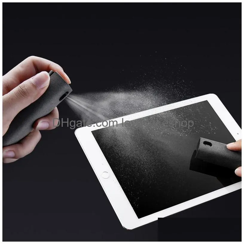 2 in 1 phone screen cleaner liquid microfiber cloth for pad laptop desktop pc keyboard lcd camera lens cleaningwithout liquid