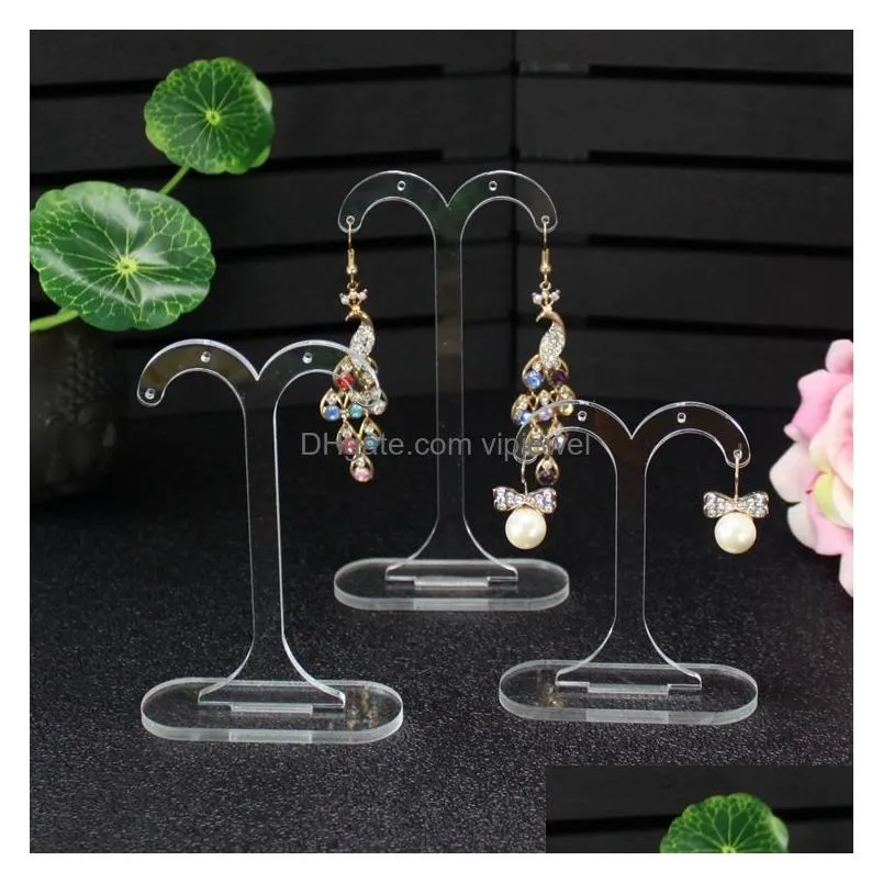 acrylic clear t earring display earring hanging case organizer holder showing stand