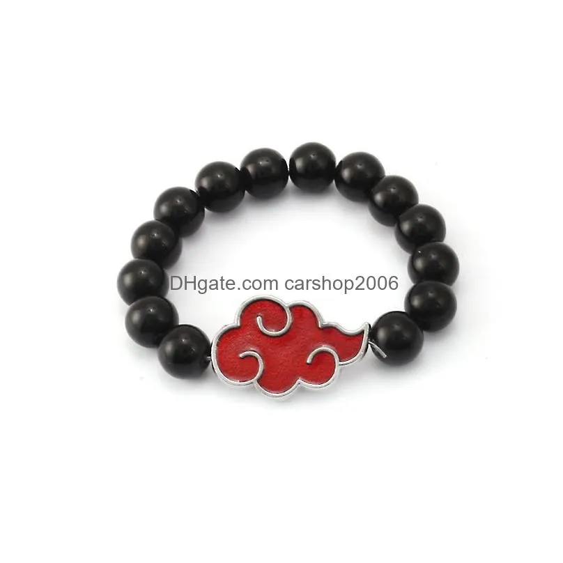 strand japanese anime akatsuki organization red cloud for women men bracelet bangle cosplay jewelry gift