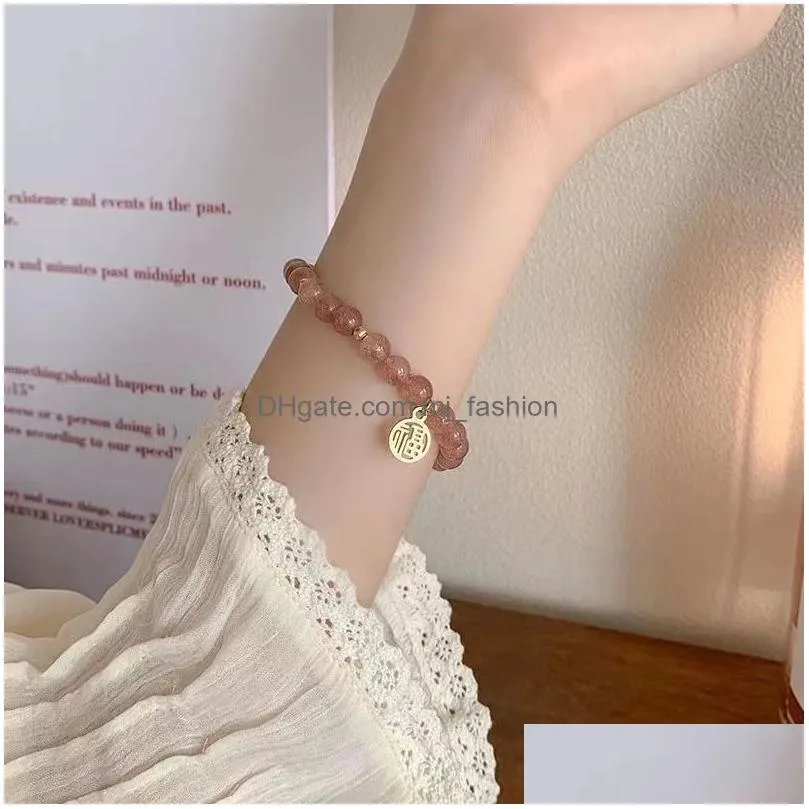 strand 2023 fashion premium opal bracelet for women vintage crystal pearl beaded charm bangle bohemia jewelry