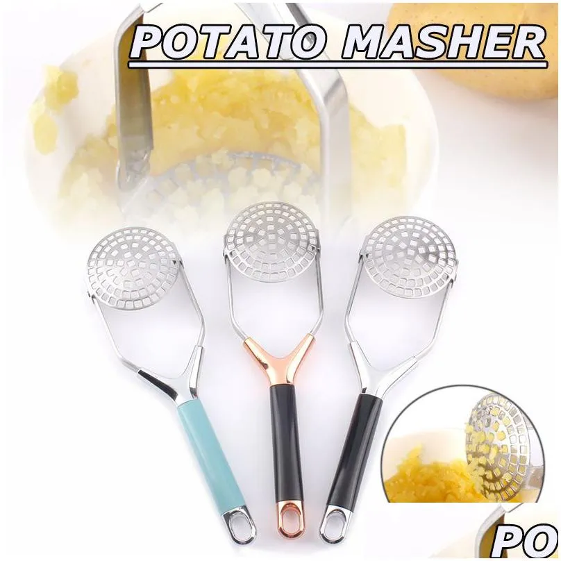 stainless steel potato masher household potatoes pressure machine folding manual kitchen gadget crusher fruit vegetable tools