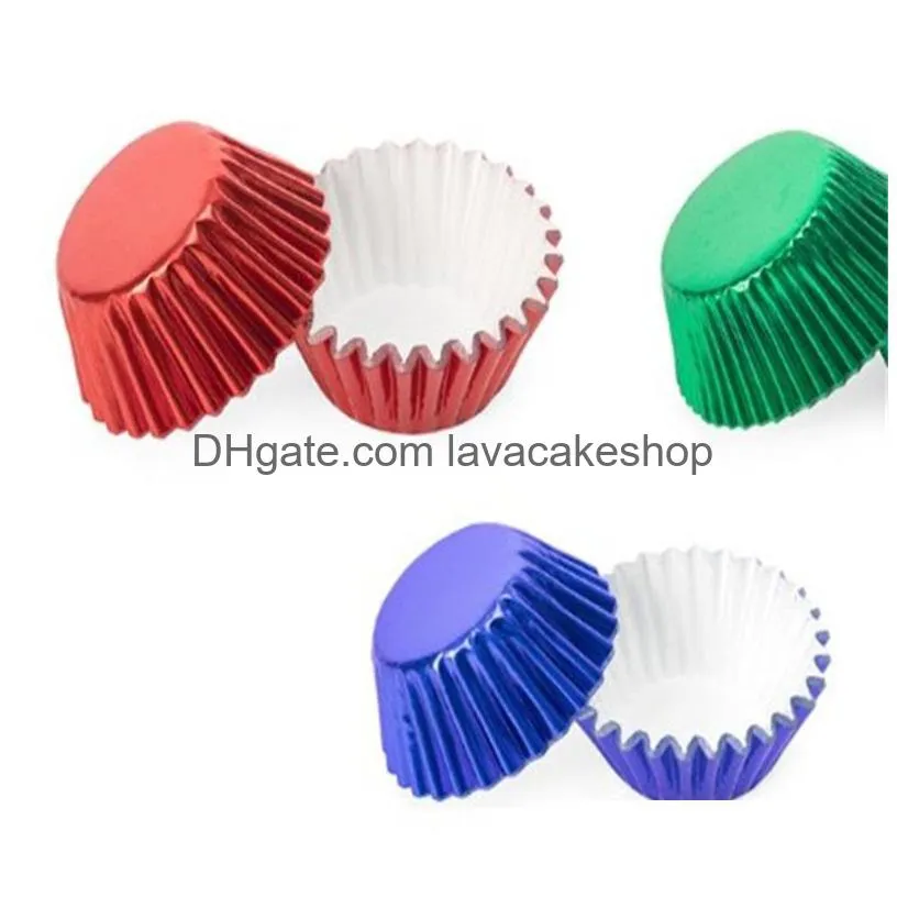 cupcake plastic baking muti color bakeware thickening cup paper holder pvc box packed oven safety without smell aluminum foil 16yt c2