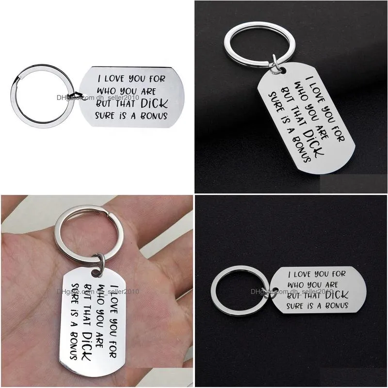 couples funny keychain i love you for who but that dick pussy sure is a bonus keychains boyfriend girlfriend husband wife