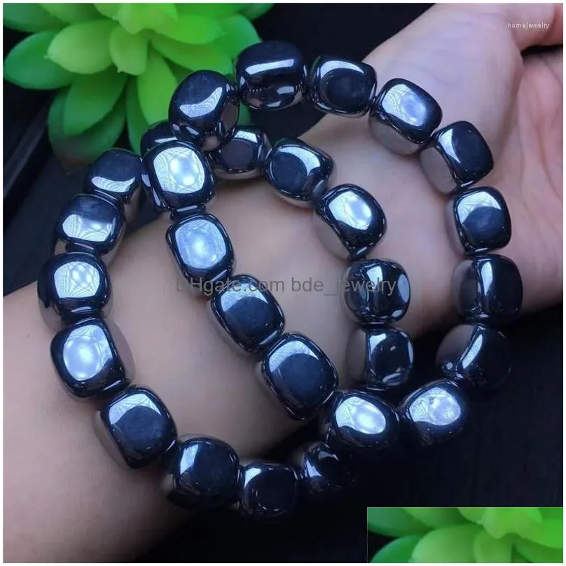 strand natural terahertz sugar cubes beads bracelet energy stone diy jewelry for man woman wholesale