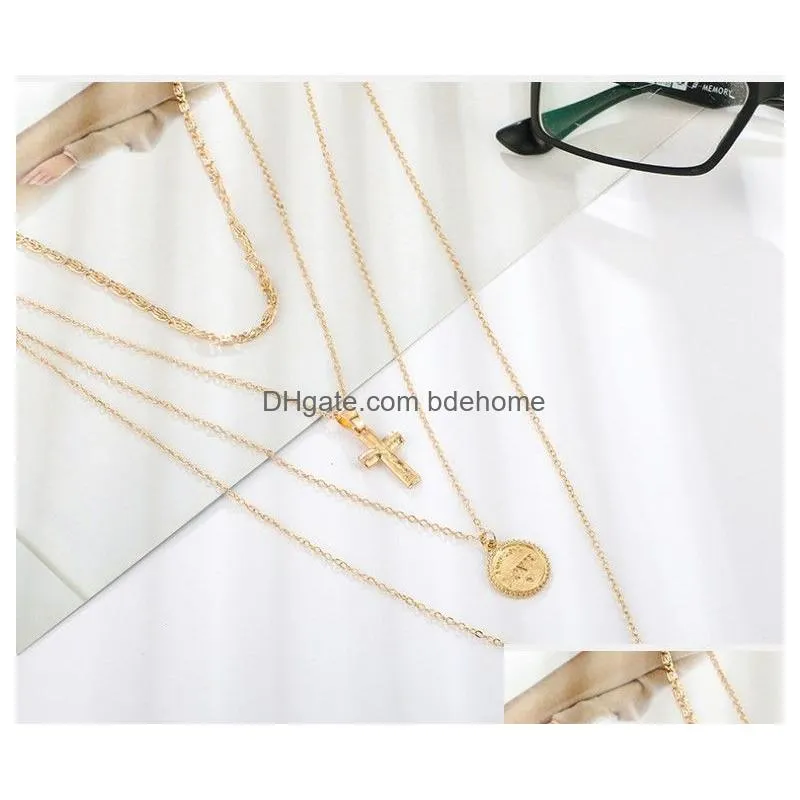 girls fashion gold shell pendant necklace trendy womens simple neck chain birthday gift whosale female neck jewelry