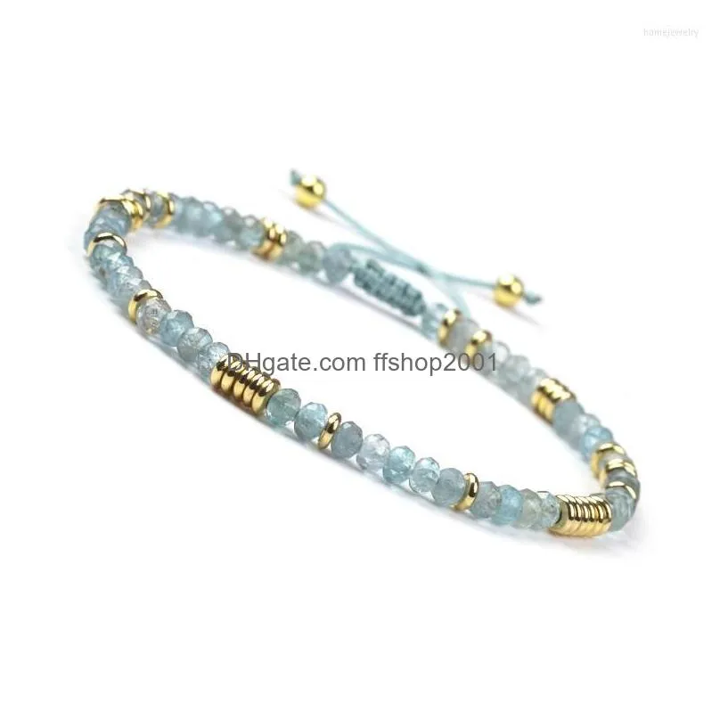 strand brass spacer morganite apatite malachite natural stone bead bracelet adjustable handmade