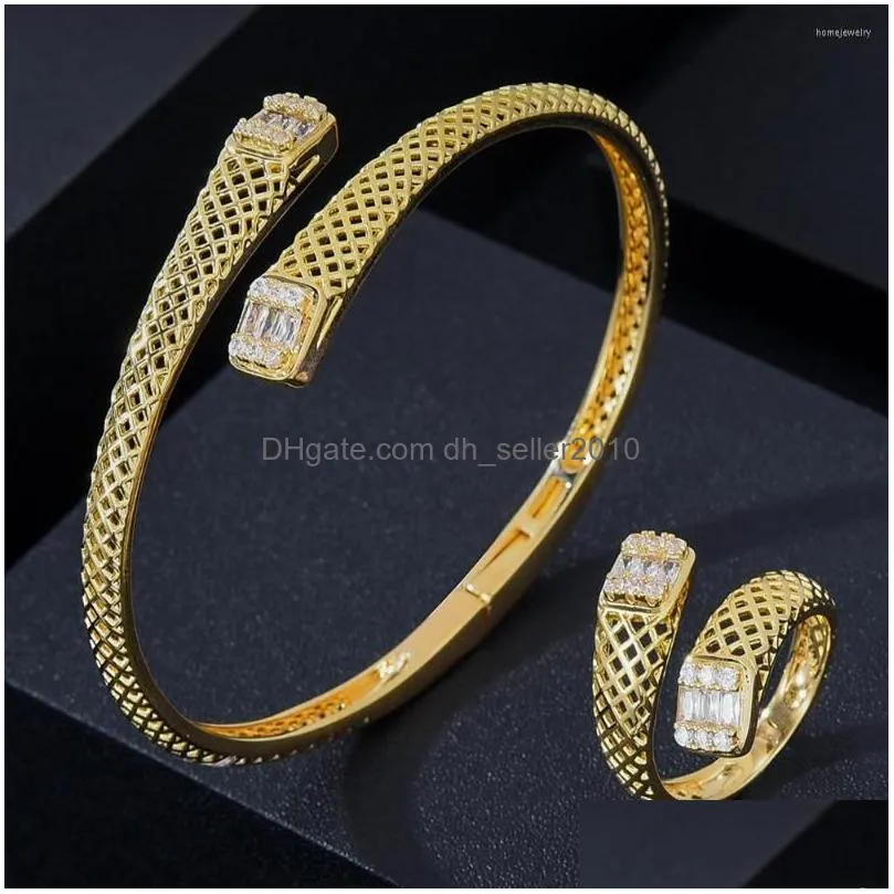 bangle godki luxury unique african ring set jewelry sets for women wedding cubic zircon crystal cz dubai bridal