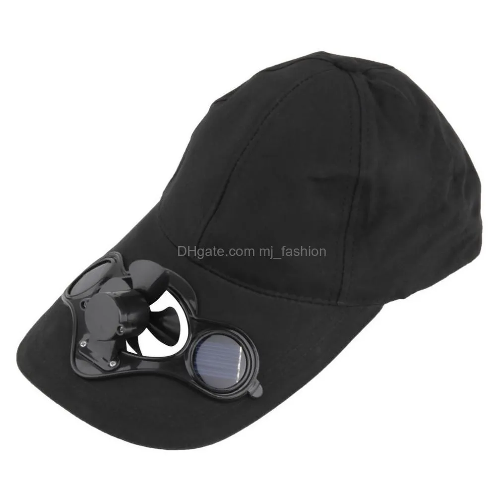 wholesalesummer sport outdoor hat cap with solar sun power cool fan for cycling arrival