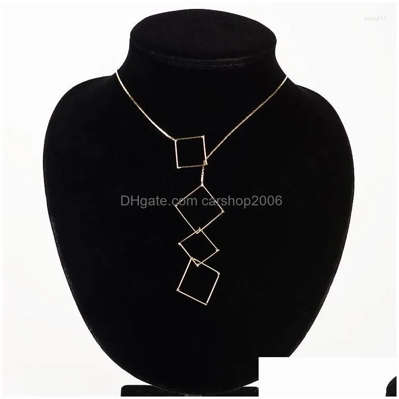 choker vintage style chic y shaped gold color necklace for women bar circle lariat pendant n086
