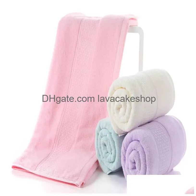 towel solid color bath cotton thickening soft absorbent household towels adult korean version of the wash