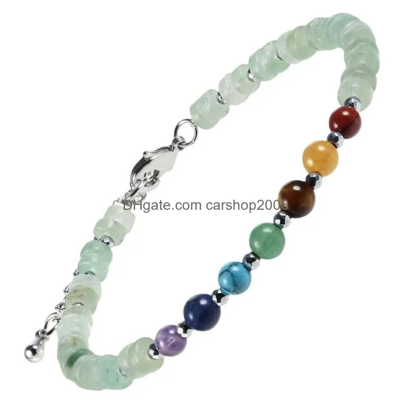 strand lucky stone 7 chakra bracelet reiki buddha prayer adjustable bracelets for women