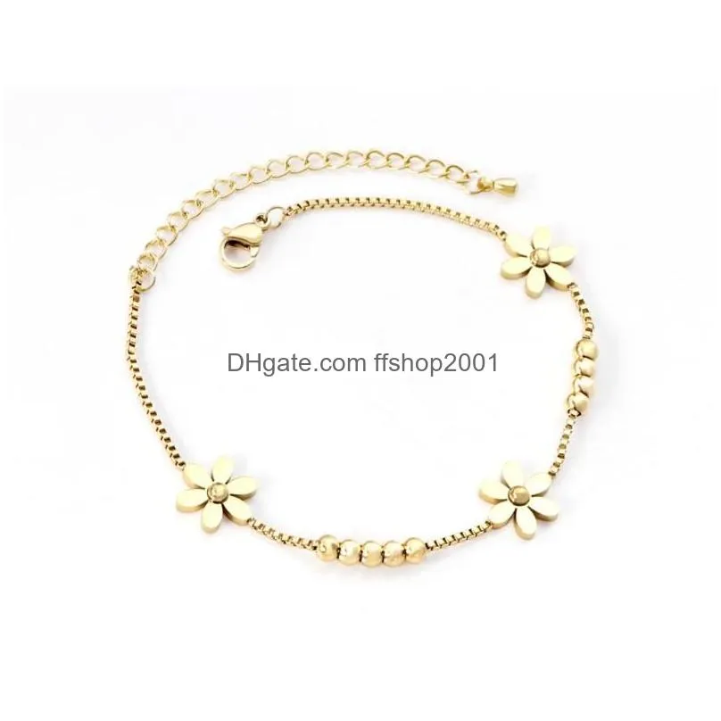 link bracelets simple personality ins female small  flower bracelet temperament student allmatch