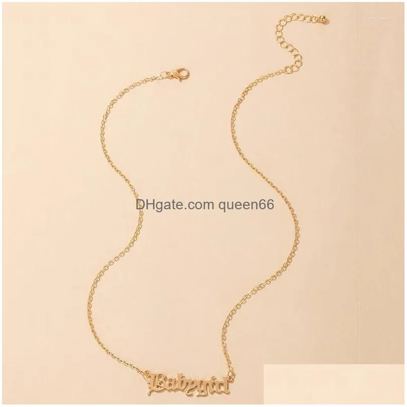 pendant necklaces 2022 babygirl letter necklace collarbone chain mothers day mother single layer