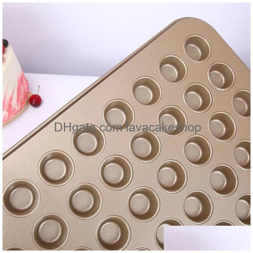nonstick 48hole cake mould carbon steel mini round muffin plate pastry baking tray home oven baking moulds