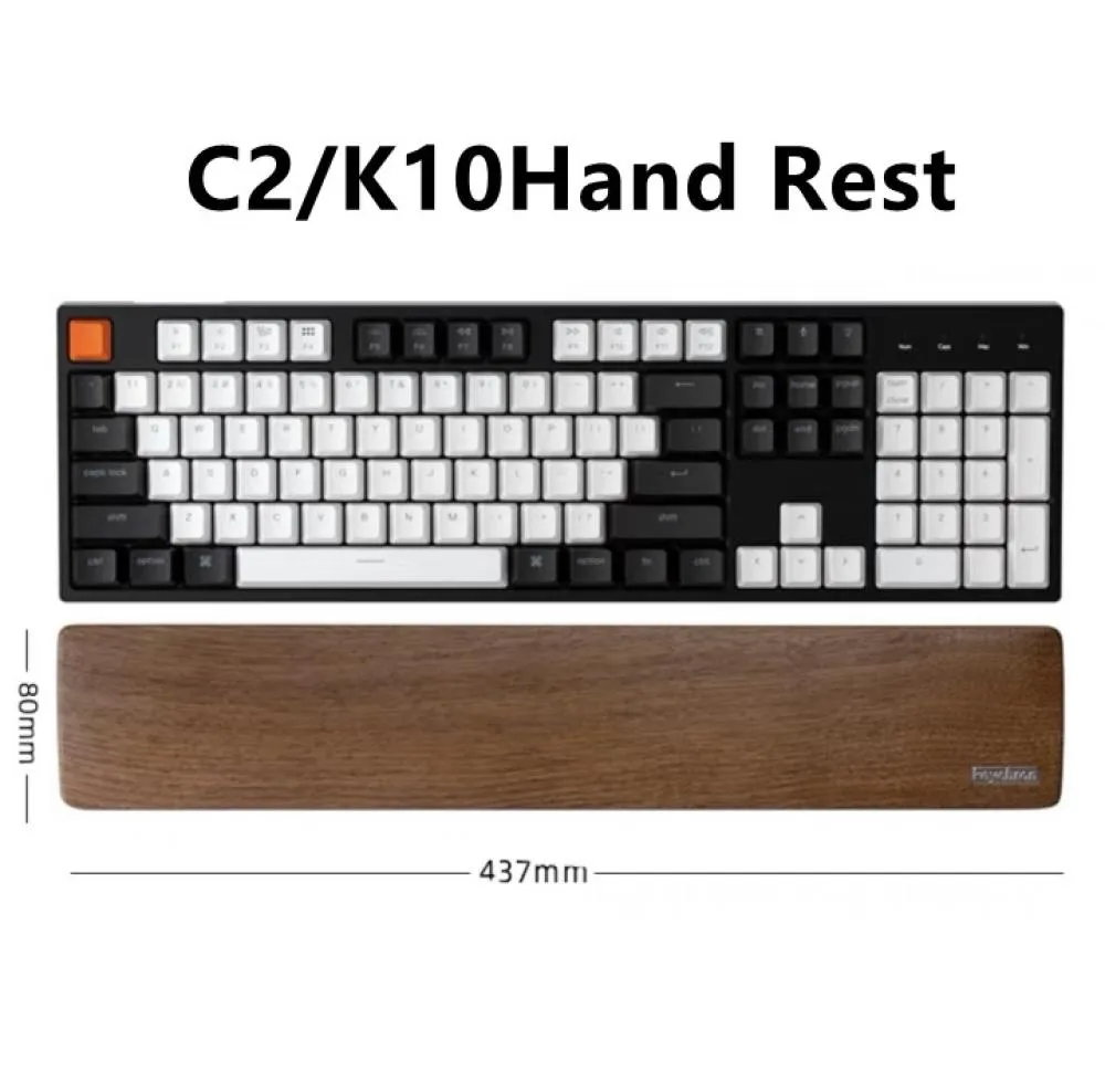 Combos Keychron Mechanical Keyboard Hand Rest Desktop Walnut Solid Wood Original Cut Wrist Rest