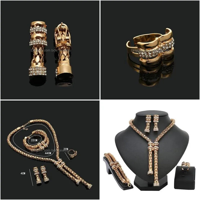 statement jewelry set exquisite dubai gold colorful jewelry set nigerian wedding woman accessories wholesale