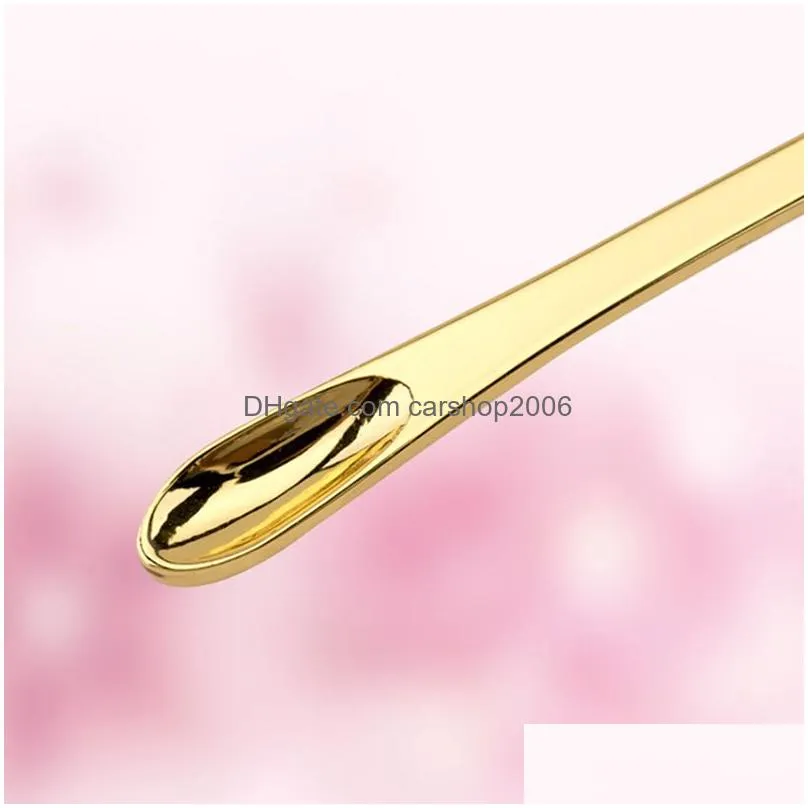 zinc alloy gold spoon spice powder shovel household smoking accessories snuff snorter sniffer portable cream spoons