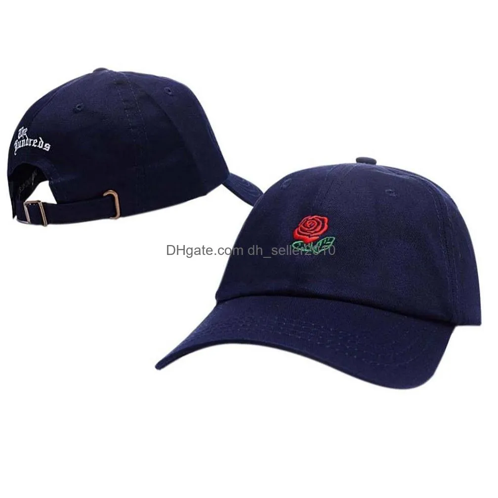 wholesale summer fashion embroidery rose caps adjustable hip hop snapback baseball men women fitted trucker hats