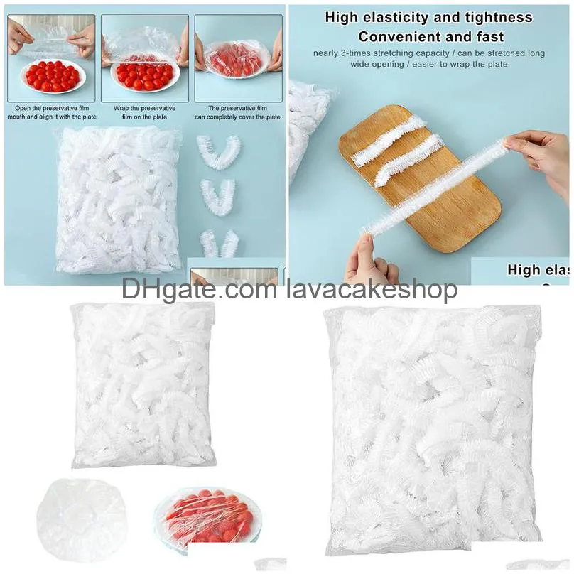 kitchen storage organization 100pcs /bag not easy to tear antidust anticorrosion preservative film reusable for food effective