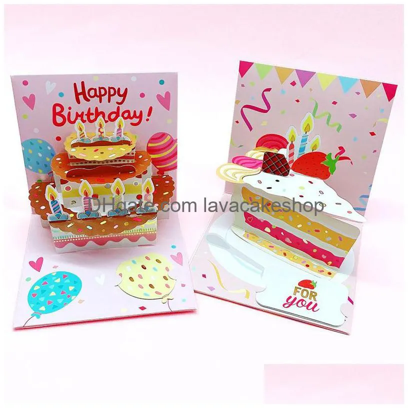 3d cake popup happy birthday cards birthday wishes for her greeting cards