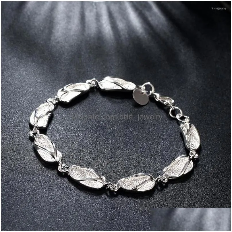 link bracelets special offer 925 color silver cute slippers for women charm wedding party christmas gifts fashion jewelry