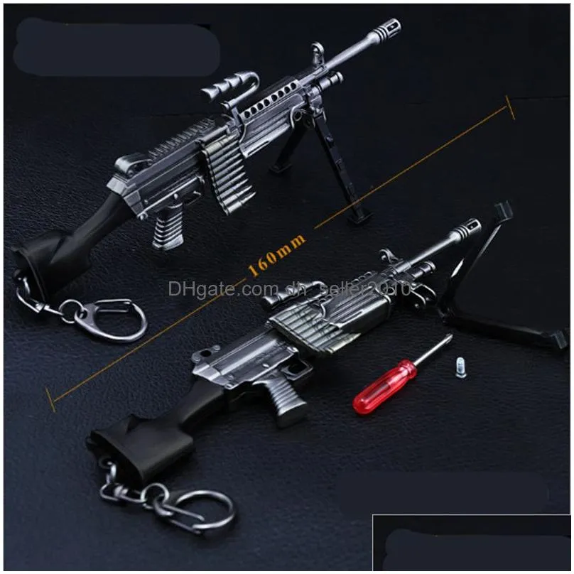 game pubg sks scal cartridge detachable gun model 17cm keychain of high quality key chain game lover gifts