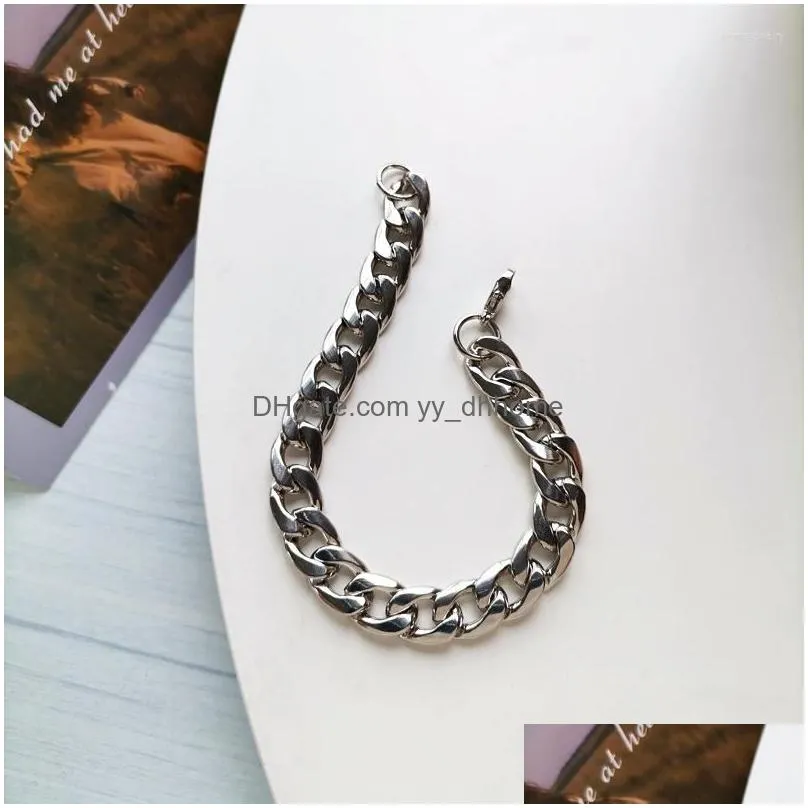 link bracelets simple hip hop trendy fashion bracelet for women /men personalized chain party fine gifts accessories 2022 trend