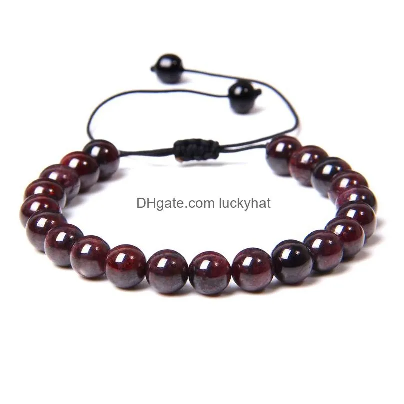 strand natural labradorite bracelets for men vintage woven bracelet women jewelry handmade polished stone beads adjustable pulsera