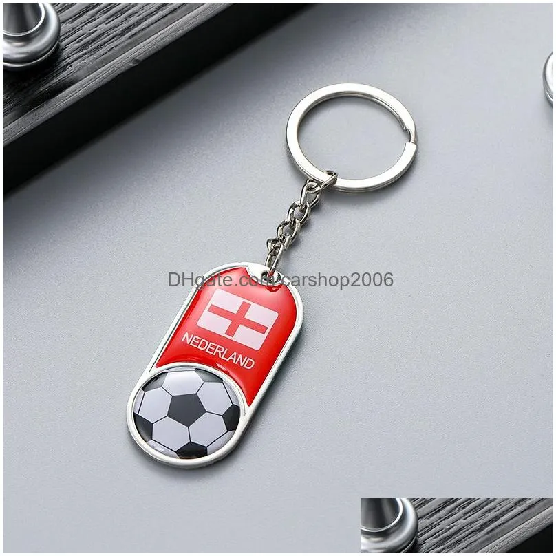 keychains keyring national flag football keychain pendant souvenir gift key chain