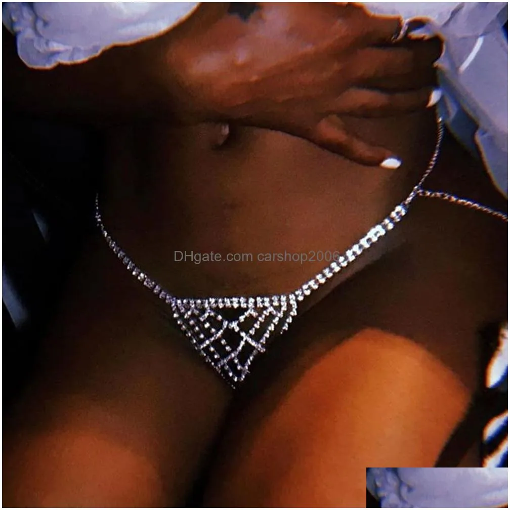 stonefans sexy waist body chain crystal underwear jewelry for women mesh rhinestone thong bikini panties lingerie valentine gift