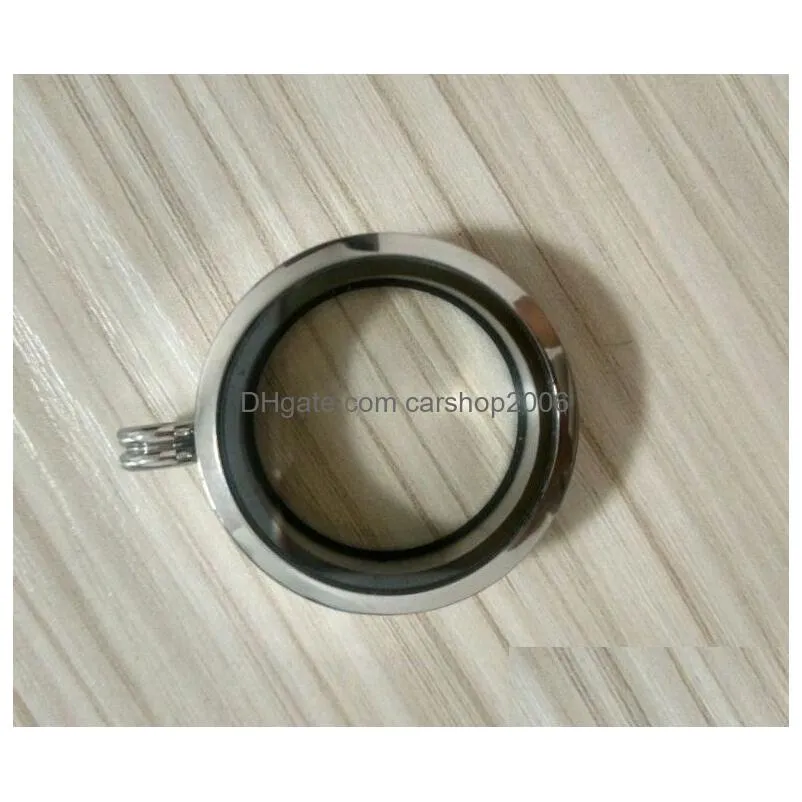 link bracelets 30mm diameter silver color stainless steel round locket for woman jewelry 4pcs/lot sl015