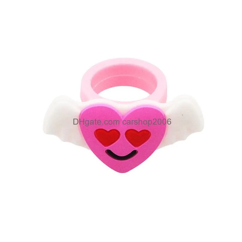 6 styles cartoon rings creative love bear children ring baby fashion valentines day gifts