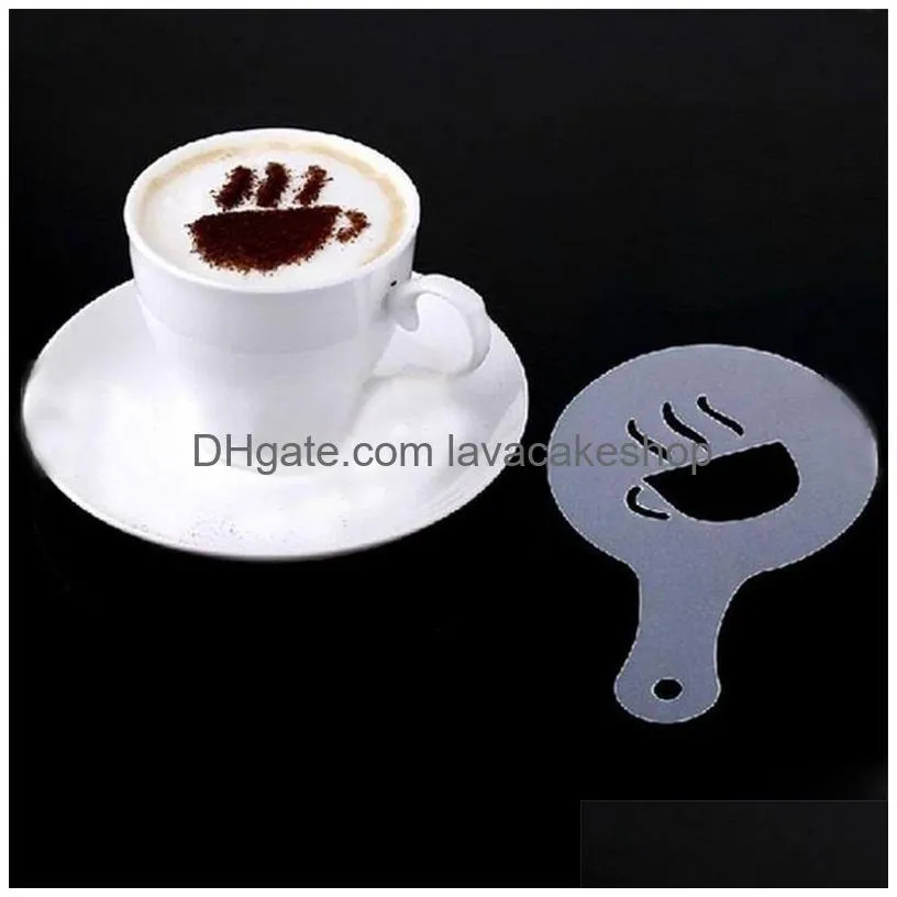 16pc kitchenware fancy coffee printing template kitchen tools coffees spray templates kitchen gadgets creative kitchens accessories 20211229