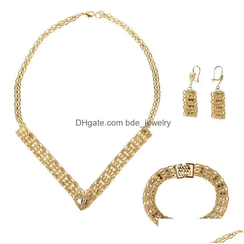 gold color dubai jewellery set turkish egyptian algeria moroccan saudi jewelry