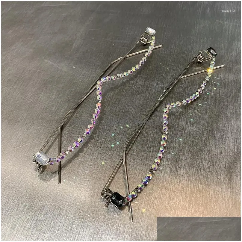 sunglasses frames fashion eyeglasses alloy frame for women 2022 rhinestone lensless colorful chain decoration half luxury diamond