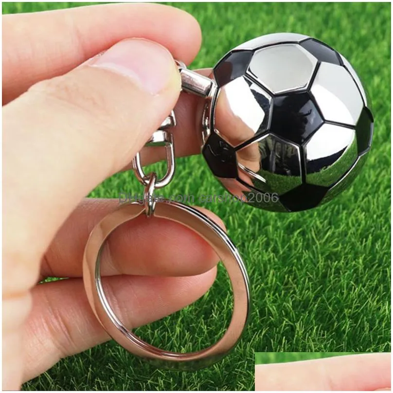 keychains metal football keychain pendant luggage decoration key chain souvenir gift keyring