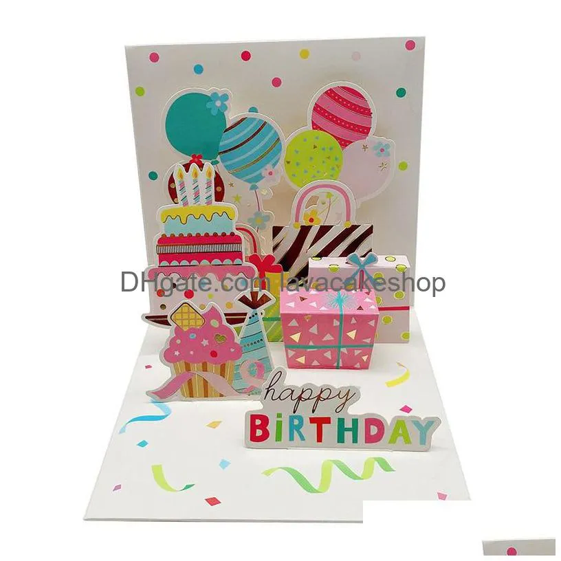 3d cake popup happy birthday cards birthday wishes for her greeting cards