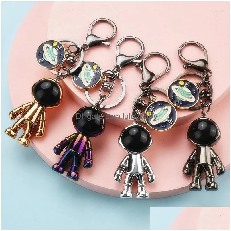 keychains 1pc fashion handmade 3d astronaut space robot spaceman keychain keyring alloy gift for man friend