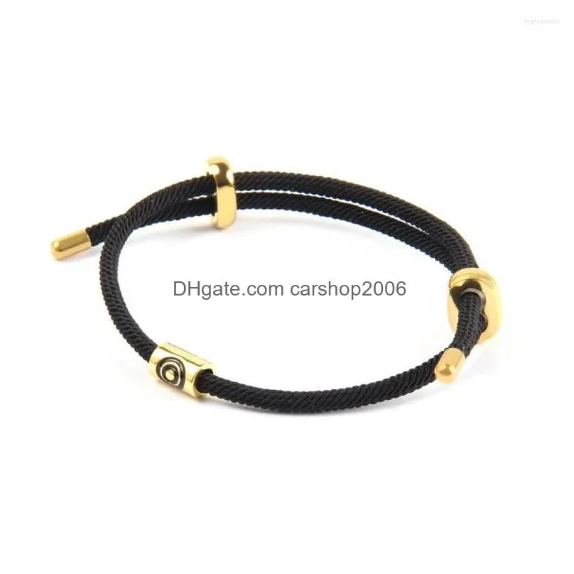charm bracelets ailatu wholesale string on hand turkish lucky eye braided rope stainless steel adjustable jewelry