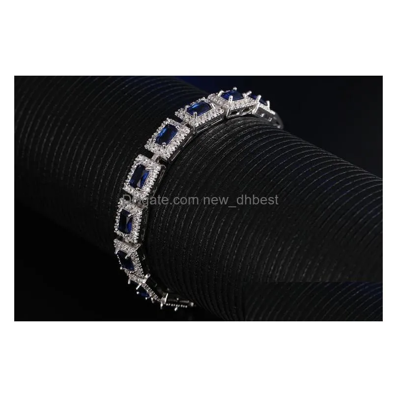 high quality european fashion jewelry mona lisa multicolored zircon bracelet for women wedding jewelry crystal from