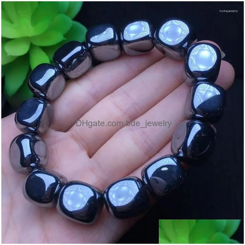 strand natural terahertz sugar cubes beads bracelet energy stone diy jewelry for man woman wholesale