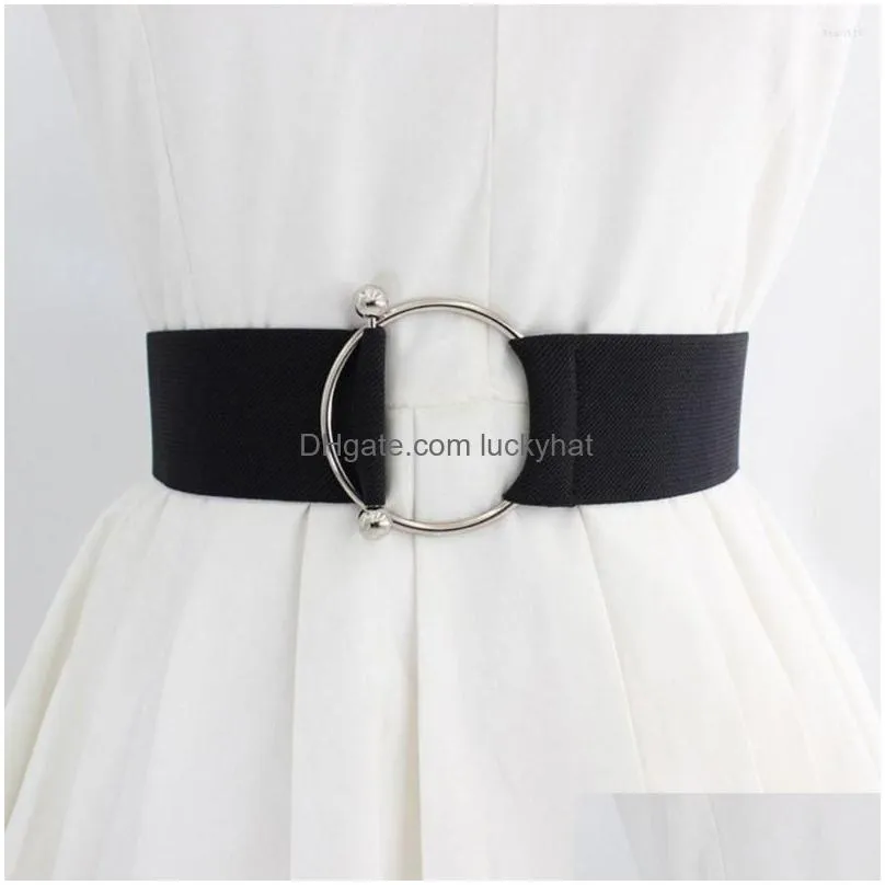 belts fashion stretch casual vintage ladies dress elastic belt wild skirt bands bubuckle waistband