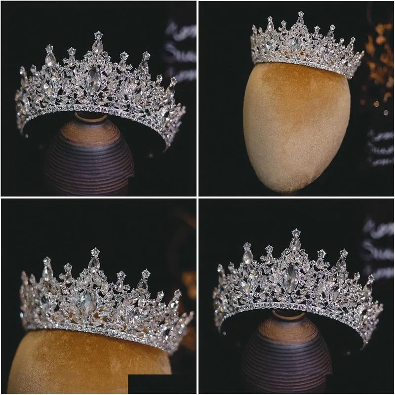  super flash rhinestone bridal crown with makeup p ography dress wedding dress birthday crown sample accessories wholesale