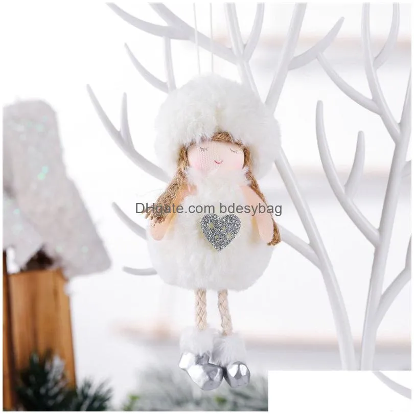 plush angel pendant christmas tree year hanging angel ornament kids girl plush pendant doll gift
