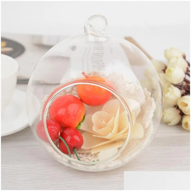 1pc 60mm hanging tealight holder glass globes terrarium wedding candle holders candlestick vase home inn bar decoration