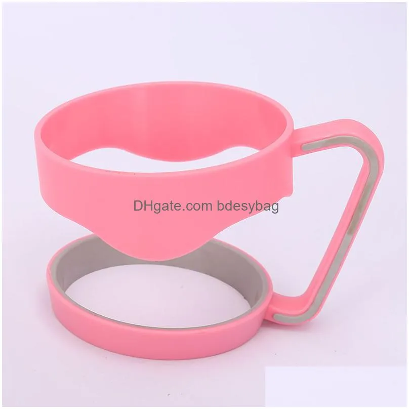 30oz cup handles plastic cup bottle handle portable outdoor cooler cup mugs hand holder 5 color